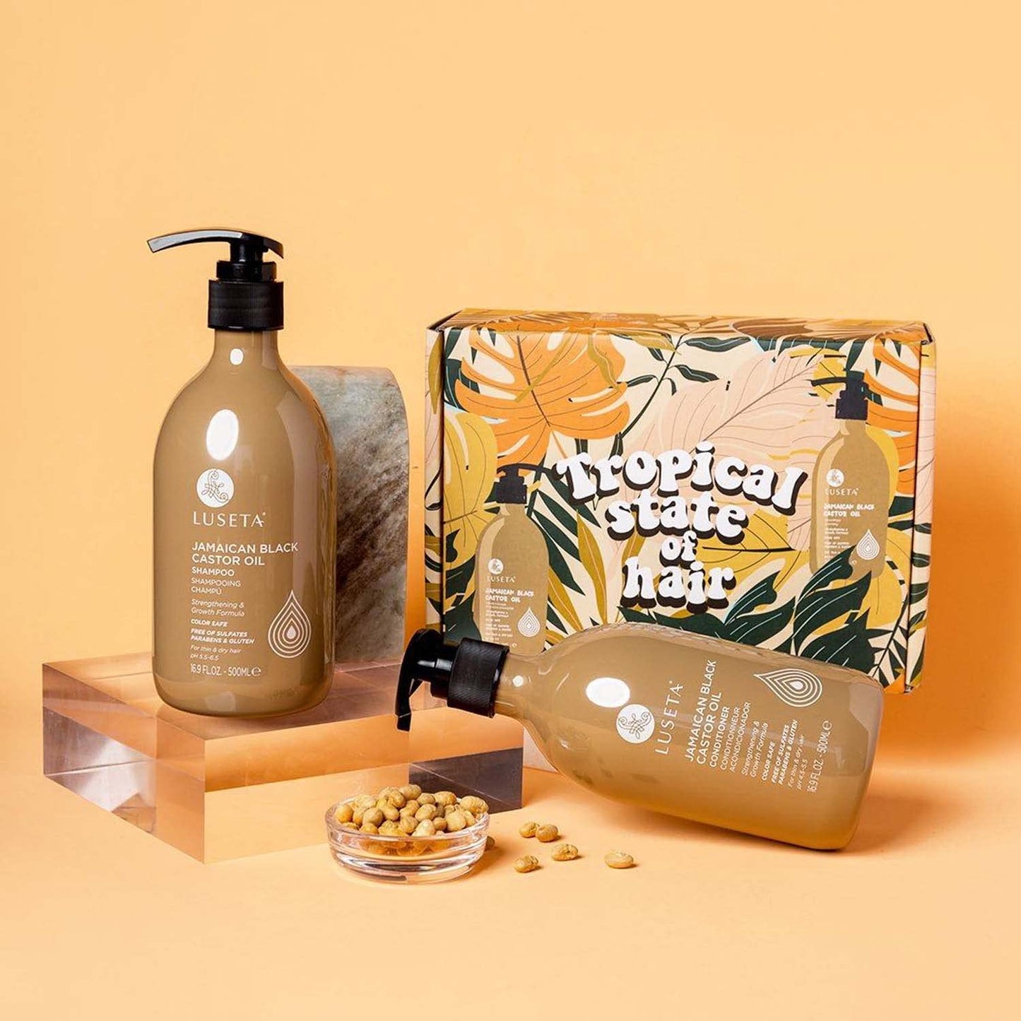 Luseta Hyaluronic Acid Moisturizing Shampoo & Conditioner Set for Dry and Damaged Hair, Sulfate Free Shampoo and Conditioner for Women Infused with Argan Oil and Shea Butter Paraben-Free2 x 16.9oz