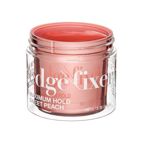 KISS COLORS & CARE Maximum Hold Edge Fixer, Non-Greasy Gel Formula Infused With Biotin B7, 24 Hour Hold, ‘Sweet Peach’ Scented, 3.38 Fl. Oz. (100 ml)