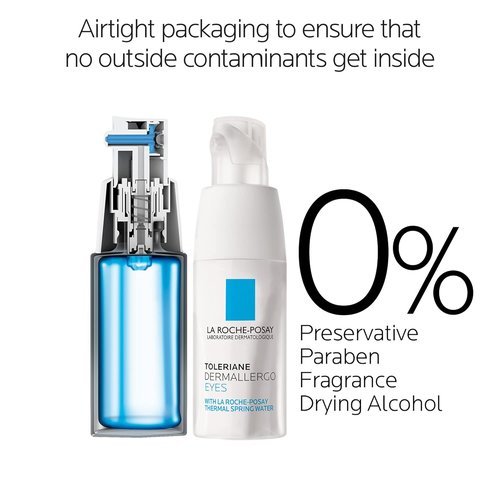 La Roche-Posay Toleriane Dermallergo Eye Cream - Soothing Repair Moisturizer for Sensitive Skin | Allergy Tested, Fragrance & Alcohol Free