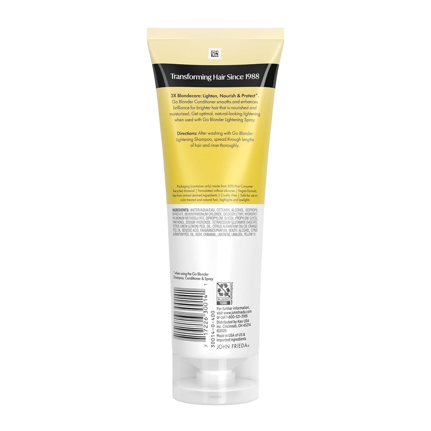 John Frieda Go Blonder Lightening Conditioner - Nourishing Blonde Conditioner, 8.3 Fl Oz