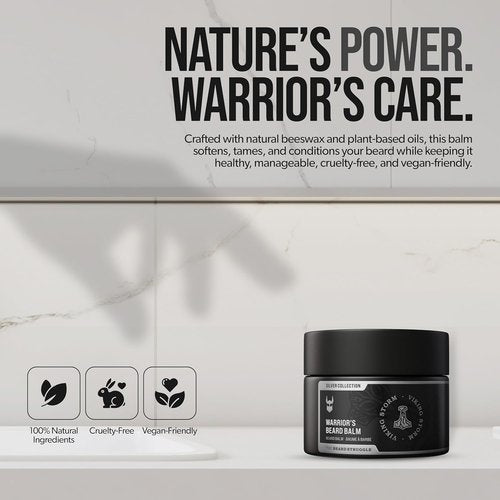 Beard Struggle Warrior’s Beard Balm - Non-Greasy Low-Hold Formula | Luxurious Cologne-Grade Fragrance - 50g