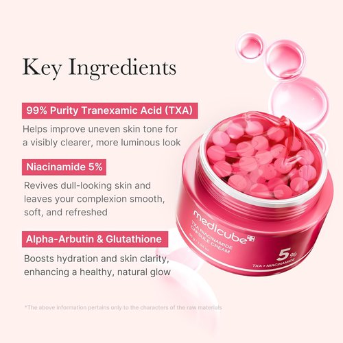 Medicube Capsule Cream - Kojic Acid, Turmeric & TXA Duo for Clear, Radiant Skin | Customizable Daily Moisturizer for All Skin Types