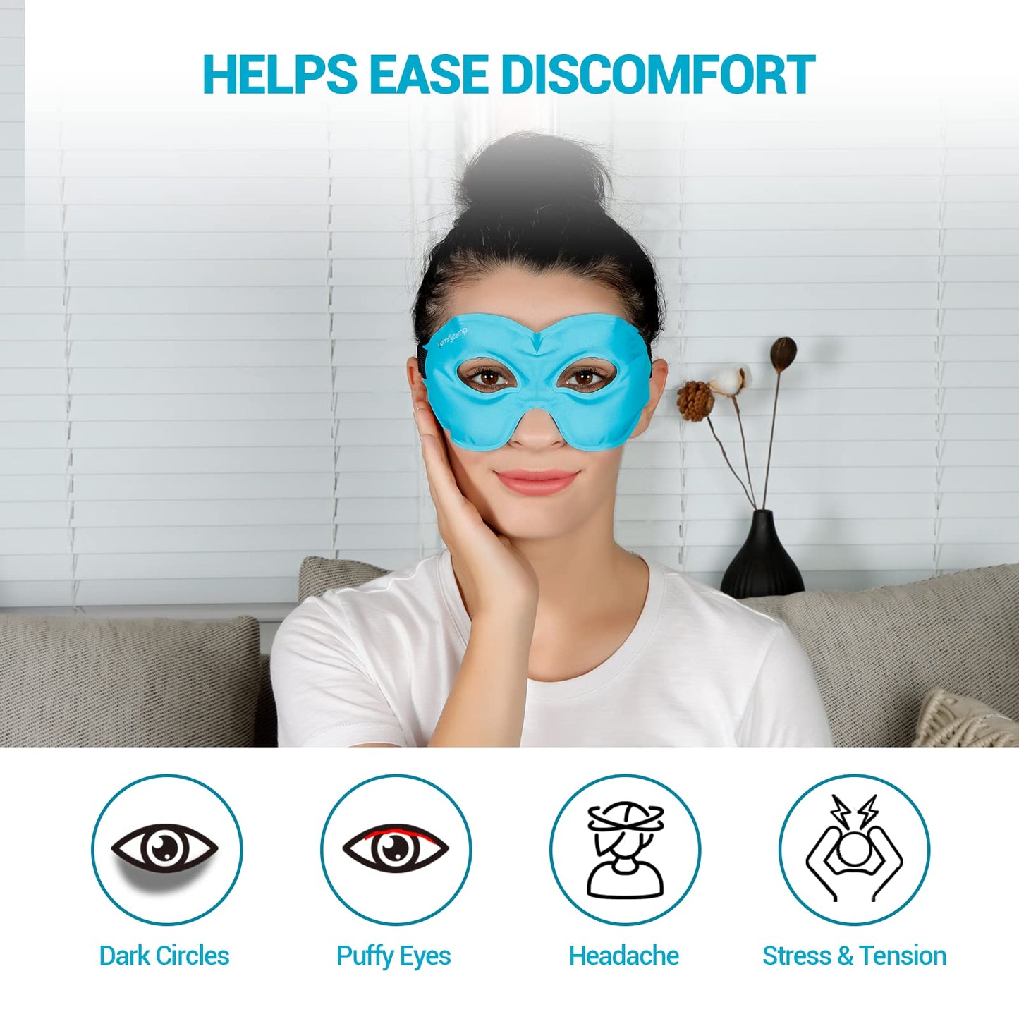 Comfytemp Cold Gel Eye Mask and Neck Shoulder Ice Pack Wrap Bundles