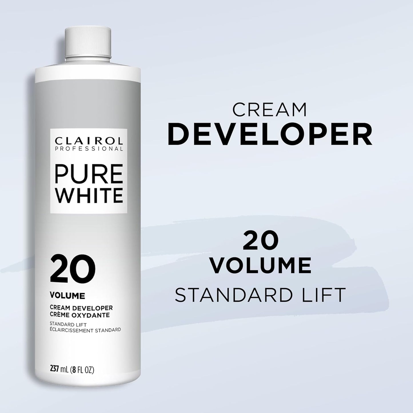 Clairol Professional Pure White 20 Volume Hair Developer - Ideal for Lightening & Gray Coverage