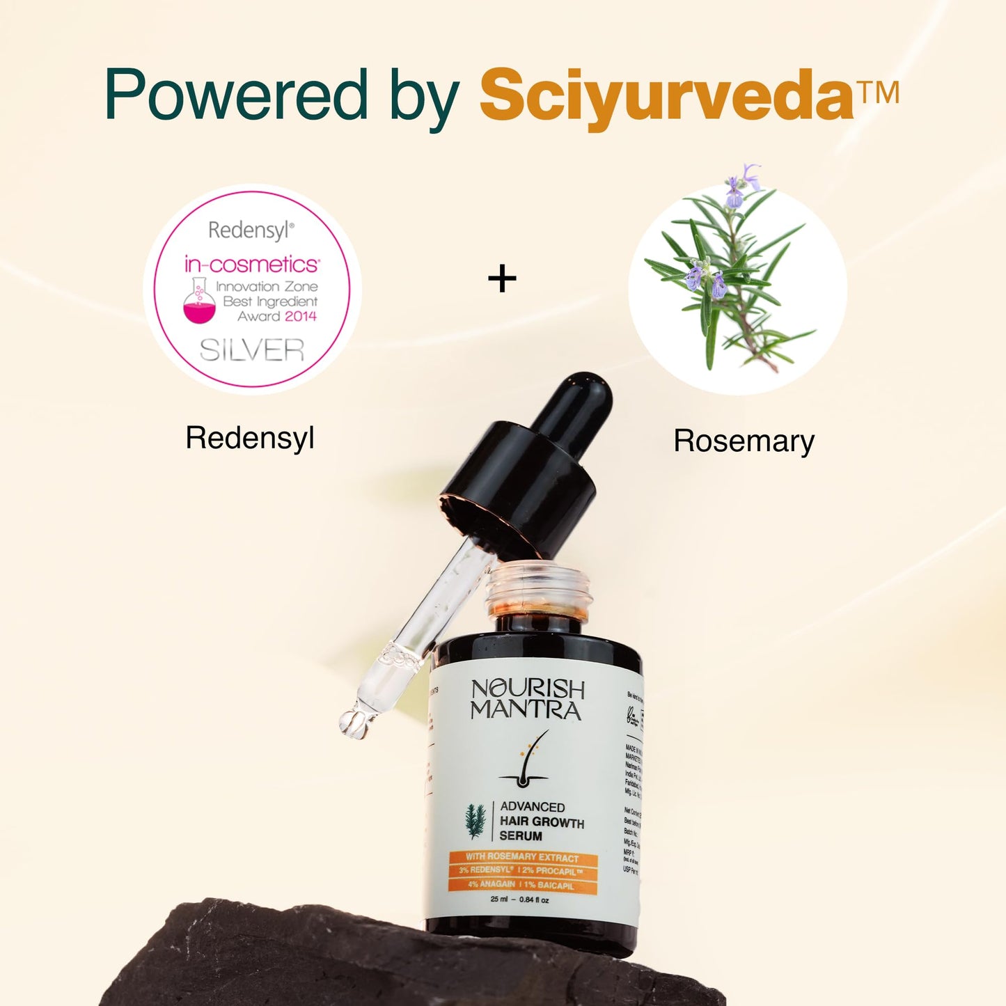 Nourish Mantra - Advanced Hair Growth Serum For Women & Men | Made With Redensyl, Anagain, Procapil & Rice Water | Prevents Hair Fall & Thinning | Promotes Hair Regrowth 25 ml