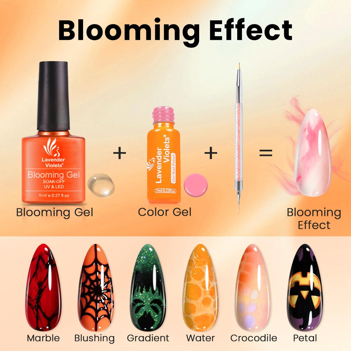 Lavender Violets 49 PCS Gel Nail Polish Set,45 Colors Summer Neon Glow in the Dark Effect with Nail Primer,Builder Base Coat,Glossy,Matte Top Coat Red Jelly Nude Glitter New Year Gifts for Women A950