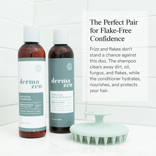Dermazen Nourishing Conditioner for Dry Scalp - Steroid-Free, Malassezia-Safe Formula | Hydrates & Smooths | 8 fl oz