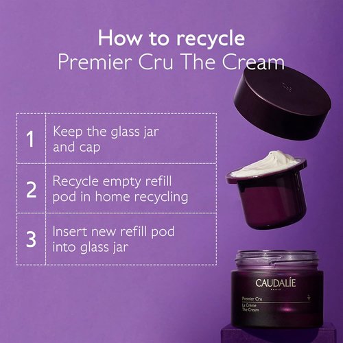 Caudalie Premier Cru The Cream - Face Moisturizer for Plump Skin & Wrinkle Reduction | 1.5 Fl Oz