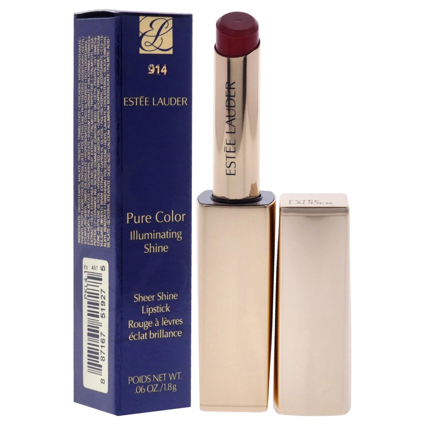 Estee Lauder Pure Color Illuminating Shine Lipstick - 914 Unpredictable Lipstick Women 0.06 oz
