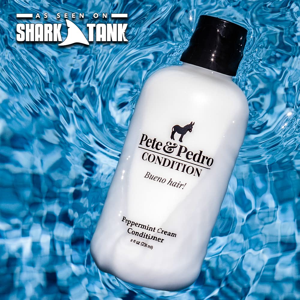 Pete and Pedro Control and Conditon Combo | Extra-Strength Dandruff & Anti-Itch Medicated Coal Tar Peppermint Shampoo Plus Restorative Peppermint Conditioner {Featured on Shark Tank}