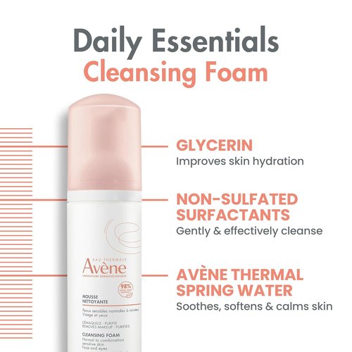 Avène Cleansing Foam - Gentle Face Wash for All Skin Types | 150ml