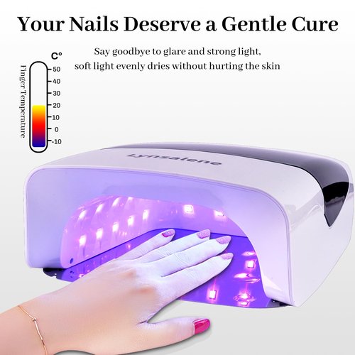 132W UV LED Nail Lamp,Rechargeable UV Light for Gel Nails with 4 Timers & LCD Screen,Prefsssional LED Nail Lamp Nail Dryer Fast Curing for Salon & Home Use