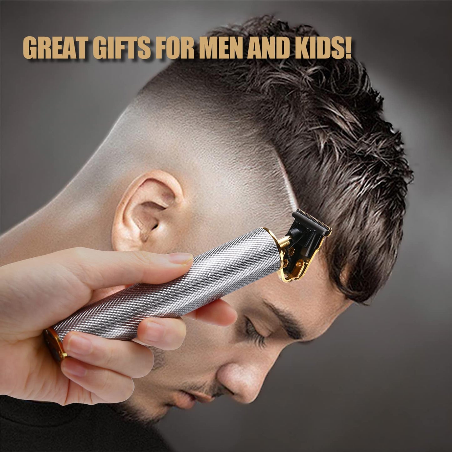 Vetmor Zero Gapped Trimmers Hair Liners for Men&Women Edge Up Clippers T Blade Trimmer Lineup Precision Hairline Professional Edgers Clippers (Silver)