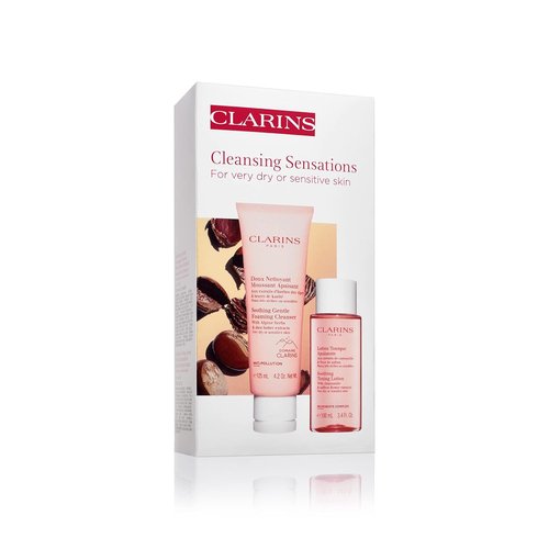 Clarins Soothing Gentle Foaming Cleanser - Cleanses & Balances | Organic Chamomile & Shea Butter | Soap-Free, SLS-Free for Sensitive Skin