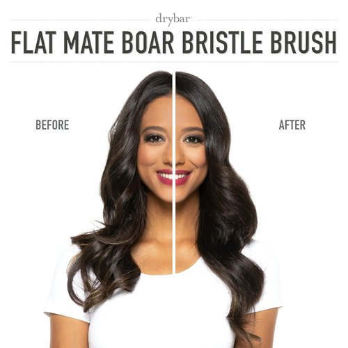 Drybar Flat Mate Boar Bristle Brush - Professional Styling Tool for Smooth, Frizz-Free Hair