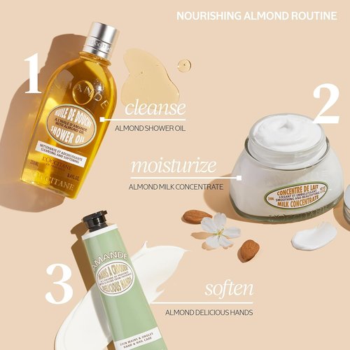 L’Occitane Almond Delicious Hands Hydrating Cream - Softens & Nourishes Dry Skin | Fast-Absorbing Vegan Formula