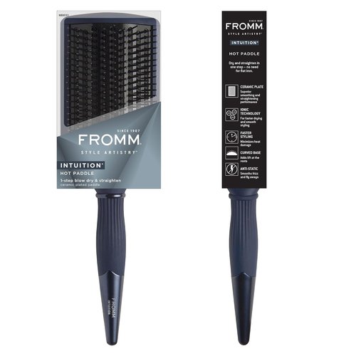 Fromm Intuition Ceramic Ionic Thermal Blow Dry Paddle Brush - Smooth, Detangle & Straighten Thick Hair in One Step