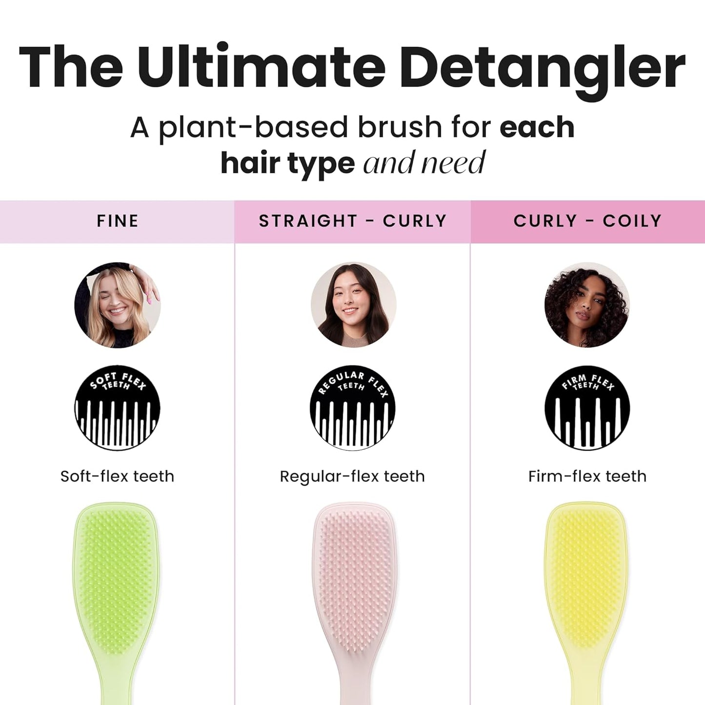 Tangle Teezer Ultimate Detangler Brush - Plant-Based Design for Dry & Wet Hair | Reduces Breakage, Matcha Green