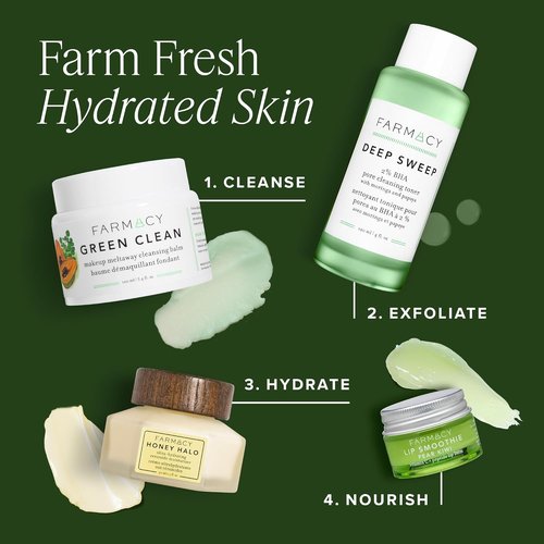 Farmacy Green Clean Makeup Remover Balm - Waterproof Oil Cleanser for Face | Hydrates & Softens Skin with Super Greens & Papaya (12ml)