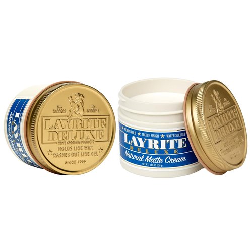 Layrite Deluxe Natural Matte Cream - 2 Pack for Effortless Styling and All-Day Hold | 4.25 oz Each