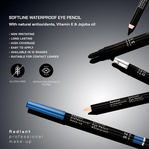 Radiant Waterproof Eyeliner Pencil - Long-Lasting Smudge-Proof Formula for Smoky Eyes | Chocolate (03)