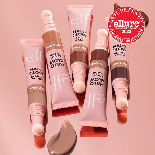 e.l.f. Halo Glow Contour Wand - Liquid Contour for Naturally Sculpted Look | Buildable, Vegan, Fair/Light