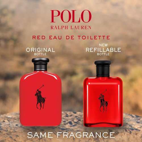 Ralph Lauren Fragrances - Polo Red Eau de Toilette - Woody & Spicy Men's Cologne - Medium Intensity with Grapefruit & Saffron