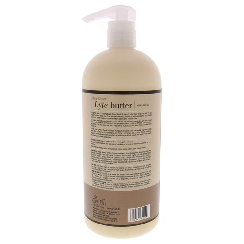 Cuccio Naturale Lyte Ultra-Sheer Body Butter - Deep Hydration Moisturizer - Milk And Honey - 32 Oz