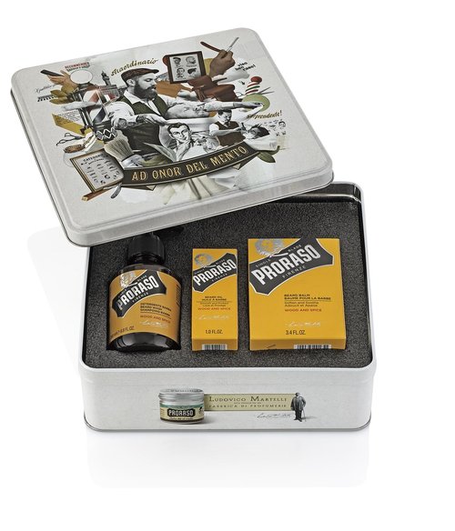 Proraso Beard Care Kit - Complete Grooming Set with Wash, Oil & Balm for Men