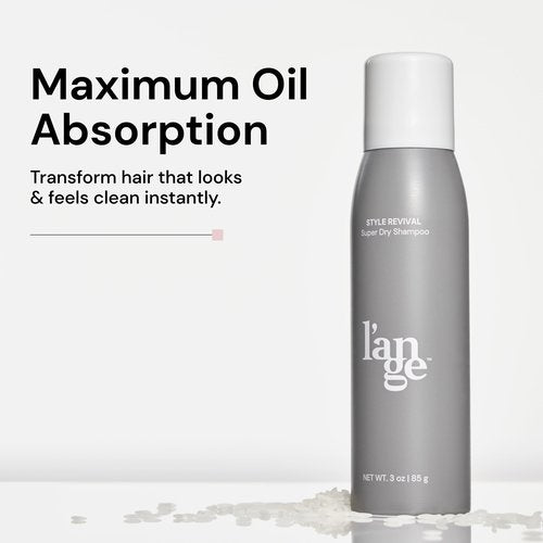 L'ANGE HAIR Style Revival Super Dry Shampoo Spray | Volumizing Spray with No White Residue | Long-Lasting Oil Control with Fresh Scent | Color Safe Dry Shampoo for Women & Men, 3 oz