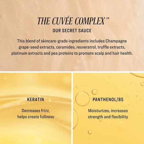 Cuvée Beauty Cuvee Shampoo - 10 Fl Oz - Cleanses & Fortifies Hair with Vitamin B & Panthenol - Champagne-Infused Formula
