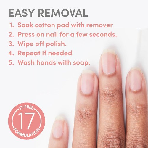 Ella+mila Non-Acetone Nail Polish Remover - Gentle, Nourishing Vegan Formula - 8oz