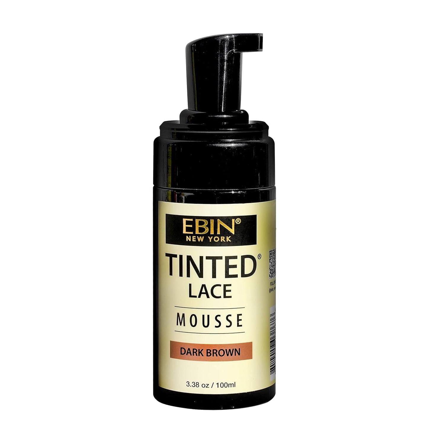 EBIN New York Tinted Lace Mousse - Dark Brown | 3.38oz (100ml) for Flawless Hairline Finish