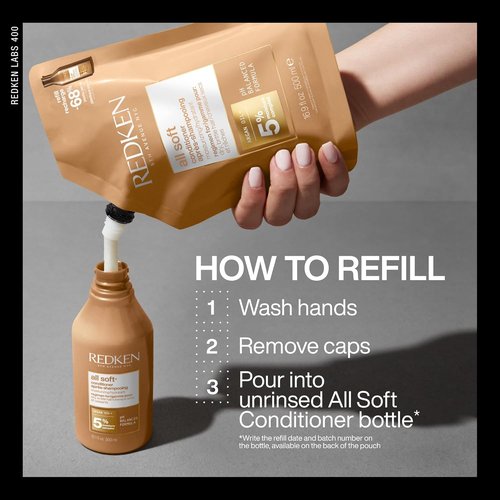 Redken All Soft Conditioner - Moisturizes & Hydrates Dry, Brittle Hair, Softens, Smooths & Adds Hair Shine, Conditioner & Detangler