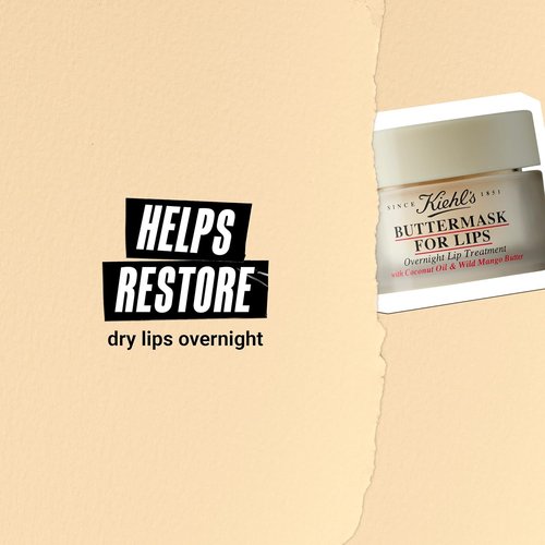 Kiehl's Buttermask For Lips - Hydrating Overnight Lip Mask with Coconut Oil & Wild Mango Butter | 0.35 fl oz