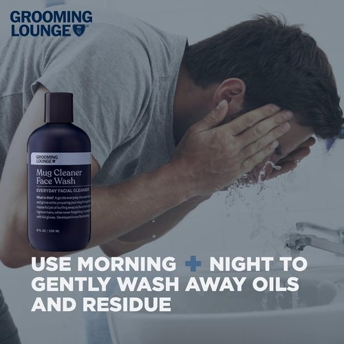 Grooming Lounge Facial Cleanser - Natural Everyday Face Wash for Men | Hydrating & Deep Clean, 8 oz