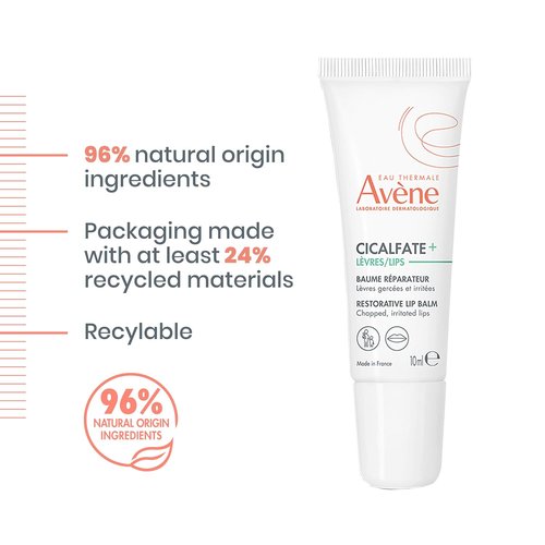 Avène Cicalfate Restorative Lip Cream - Long-Lasting Moisture for Dry, Cracked Lips | 0.3 Oz