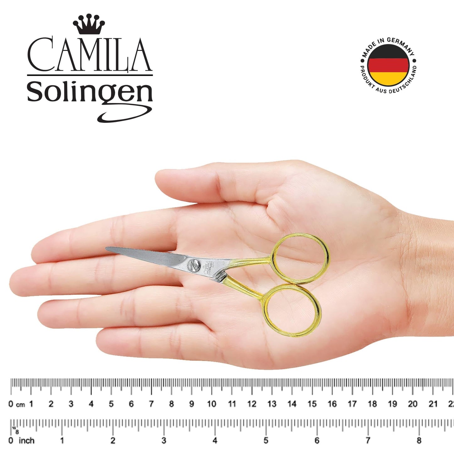 Camila Solingen CS45 Hair Scissors Professional 4.5" Very Sharp Grooming Scissors. Razor Edge Barber Hair Cutting Scissors. Stainless Steel Hair Cutting Shears for Salon. Made of in Solingen, Germany