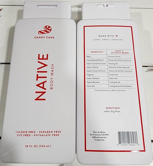 Native Body Wash - Refreshing Hydration | 18 FL OZ Natural Formula