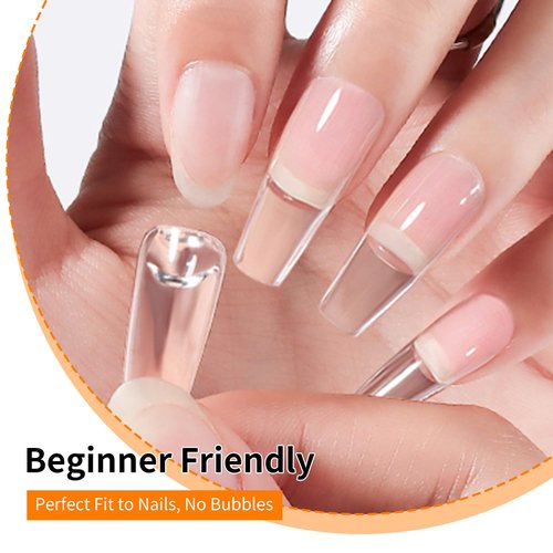 JODSONE 2PCS 15ML Nail Glue Gel for False Nail Tips for Long Lasting Extension Nail Glue and Clear Press On Nails Rhinestone Nail Repair Treatment,Home Salon UV Nail Light Cured