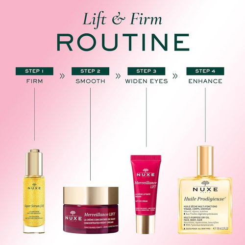 Nuxe Merveillance Lift Night Cream - Anti-Aging Face Moisturizer for Smoother Skin | 1.7 Fl Oz