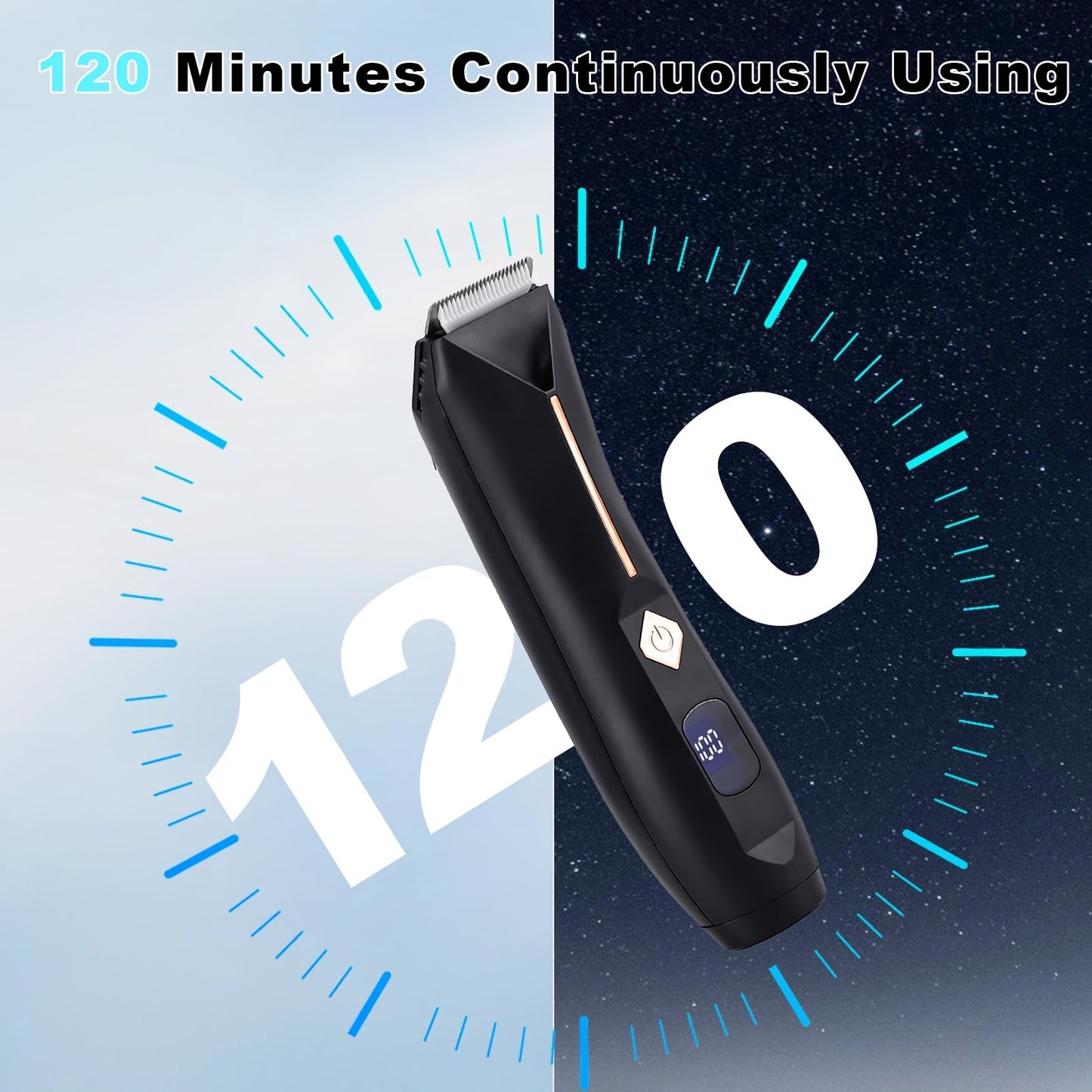 Groin Hair Trimmer for Men KSIAOS Trimmer for Men Electric Ball Trimmer/Shaver Waterproof Pubic Groin Body Hair Trimmer with Ceramic Blade Heads for Wet/Dry Use, Body Groomer with Recharge Dock, Black