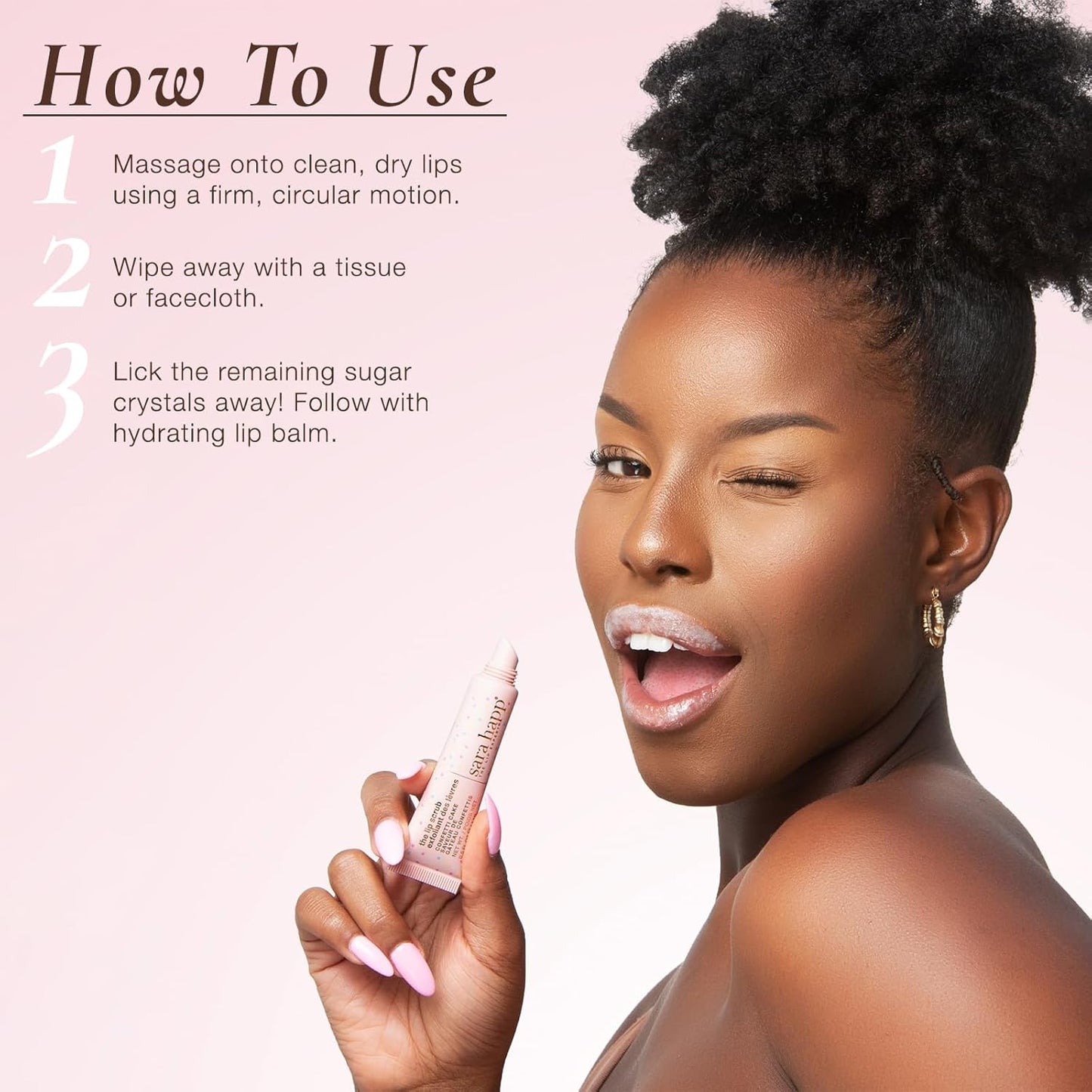 sara happ Confetti Cake Lip Scrub: Exfoliate, Moisturize, Smooth Lips with Almond Oil and Vitamin E, Enhance Lip Color