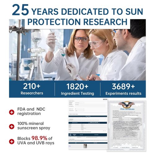 Reef Safe Mineral Sunscreen Spray SPF 50+ | Lightweight, Non-Greasy, Travel Size | 6.76 oz (2 Pack)