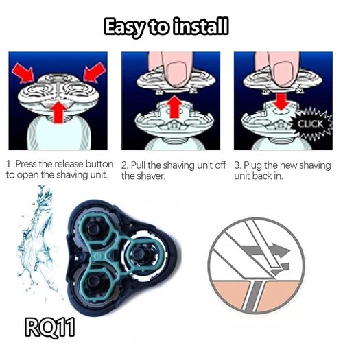 Philips Norelco RQ11 Replacement Shaving Head - Upgraded Compatible with 1100 Series 1150x, 1160x, 1170x, 1180x