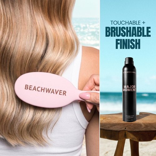 Beachwaver Co. Major Moment Strong Hold Hairspray - Extra-Strength Vegan Formula (8.3 Oz) | Long-Lasting, Brushable Finish & Frizz Control