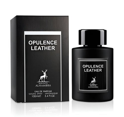 Maison Alhambra Opulence Leather for Men Eau de Parfum Spray, 3.4 Ounce / 100 ml