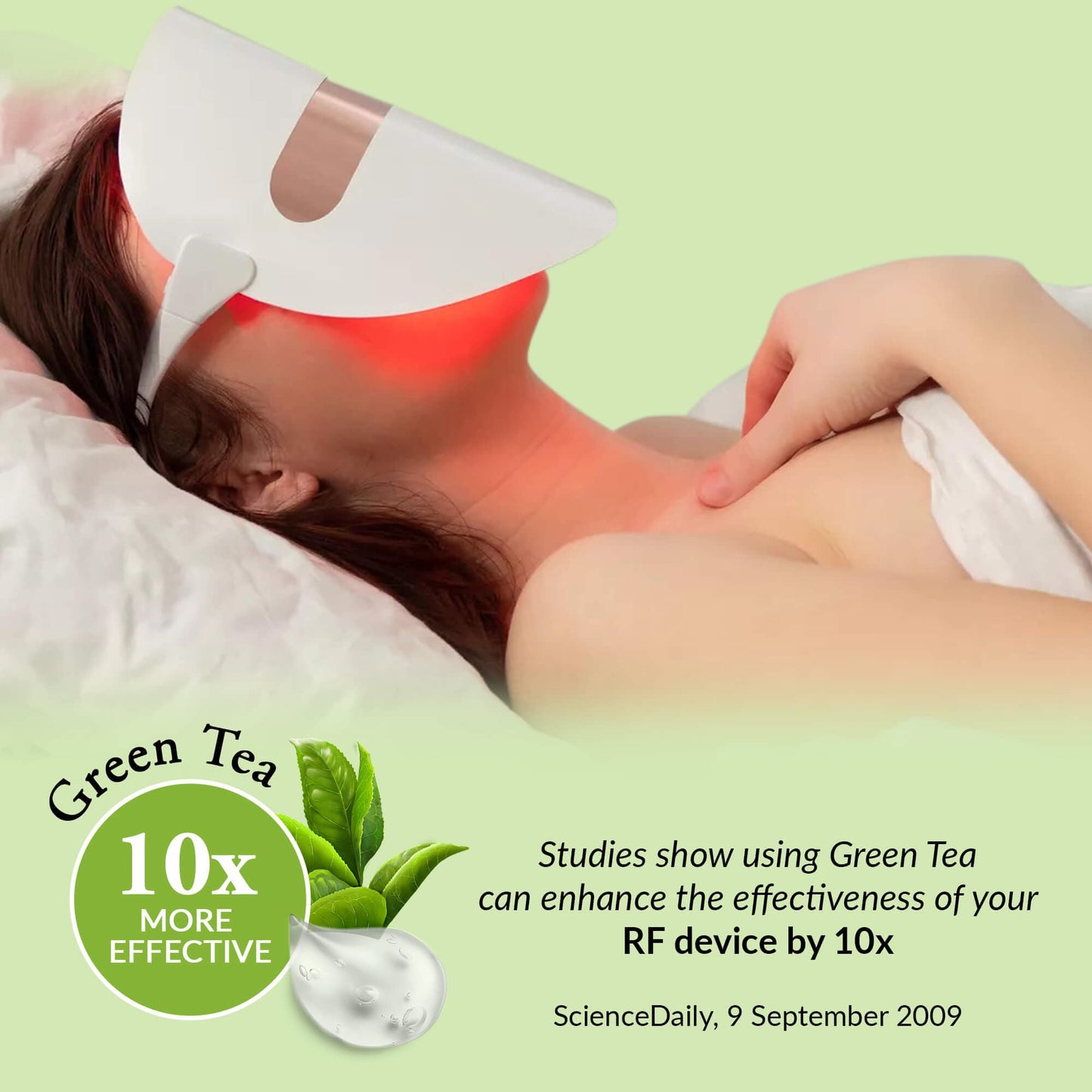 IndulgeMe Facial Conductive Gel for Microcurrent Device with Korean Green Tea Extract, Aloe Leaf Water, Hyaluronic Acid - Primer Conducting Gel for Face/Body Sculpting, RF, Red Light Therapy (8.45 oz)