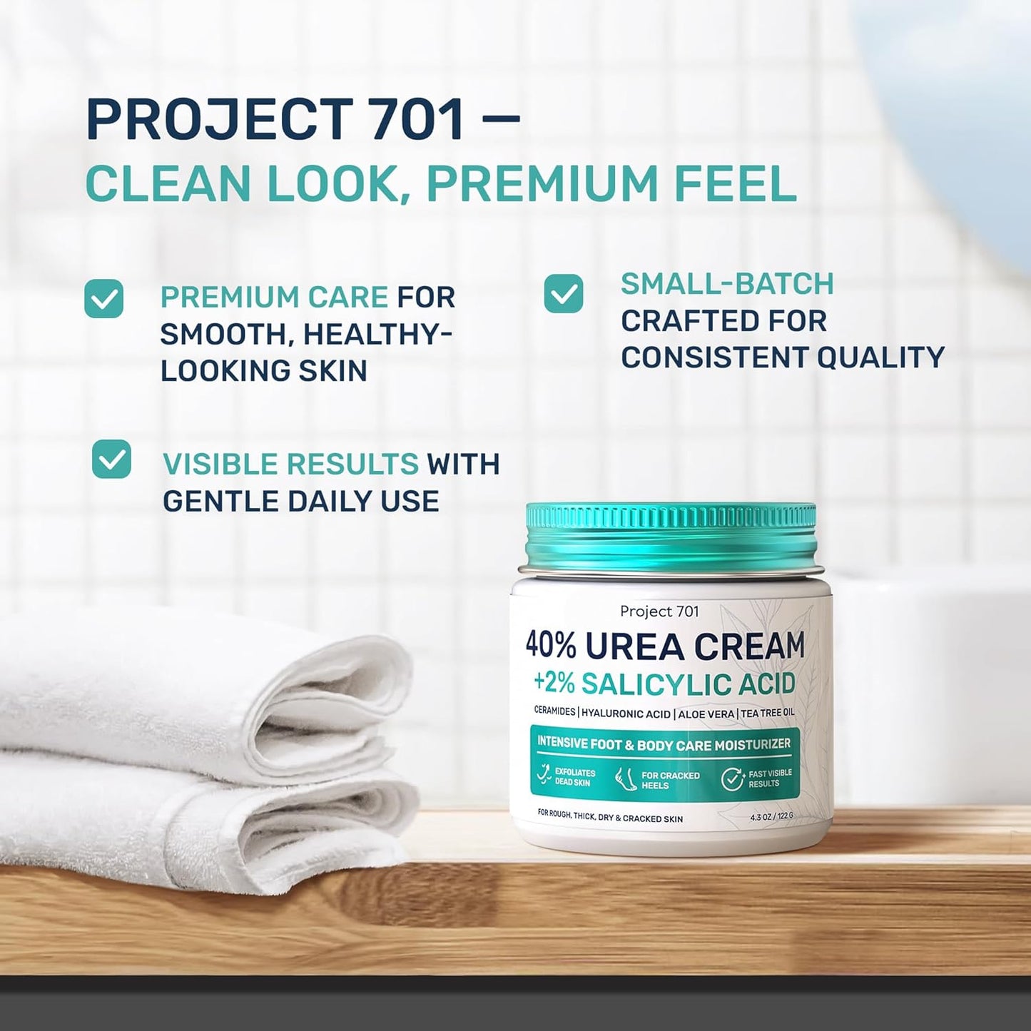 Urea Cream 40% - Maximum Strength Callus Remover Foot Cream for Dry Cracked Heels | 4.3 oz