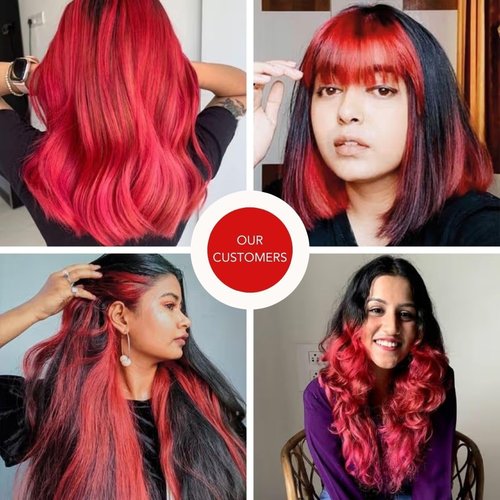 Paradyes Rubra Red Semi Permanent Conditioner Based Hair Color Enriched with Vegan, Natural and Herbal Hair dyes - lasts up to 8-10 washes (4.2 oz)